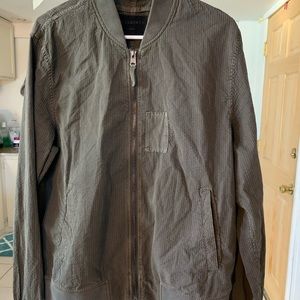 All Saints Khaki Seersucker Bomber